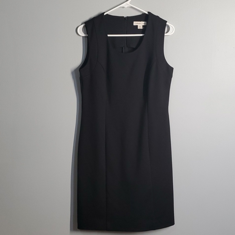 Coldwater Creek dress women's size small S 6 - 8 black sleeveless knee‎ length